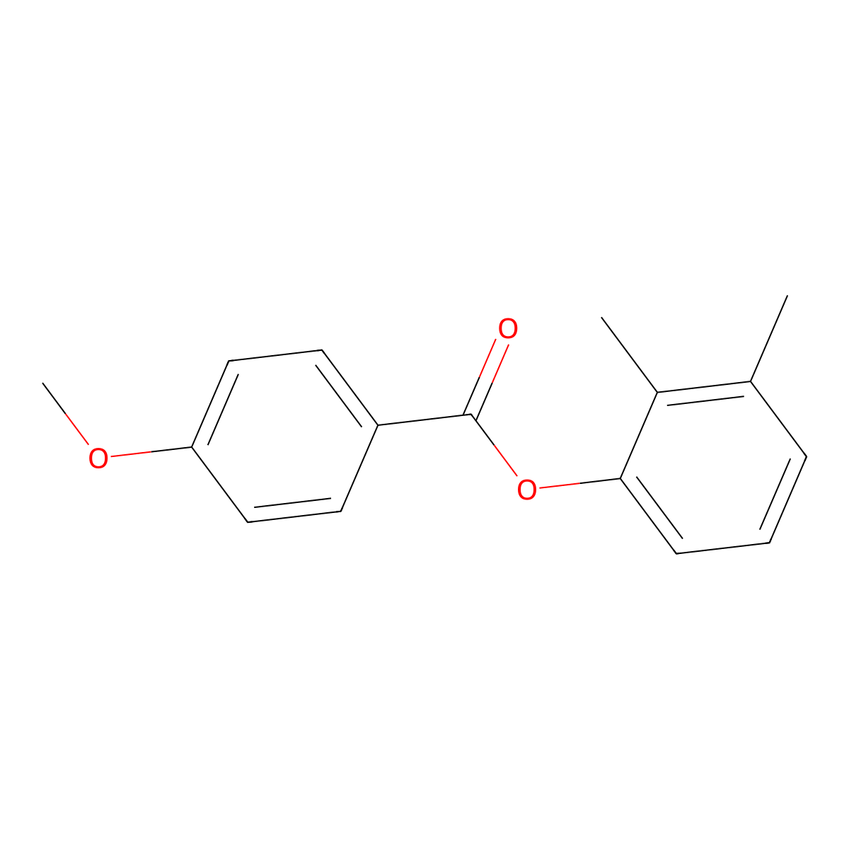 2,3-Dimethylphenyl 4-methoxybenzoate molecular structure, CAS 59014-77-6