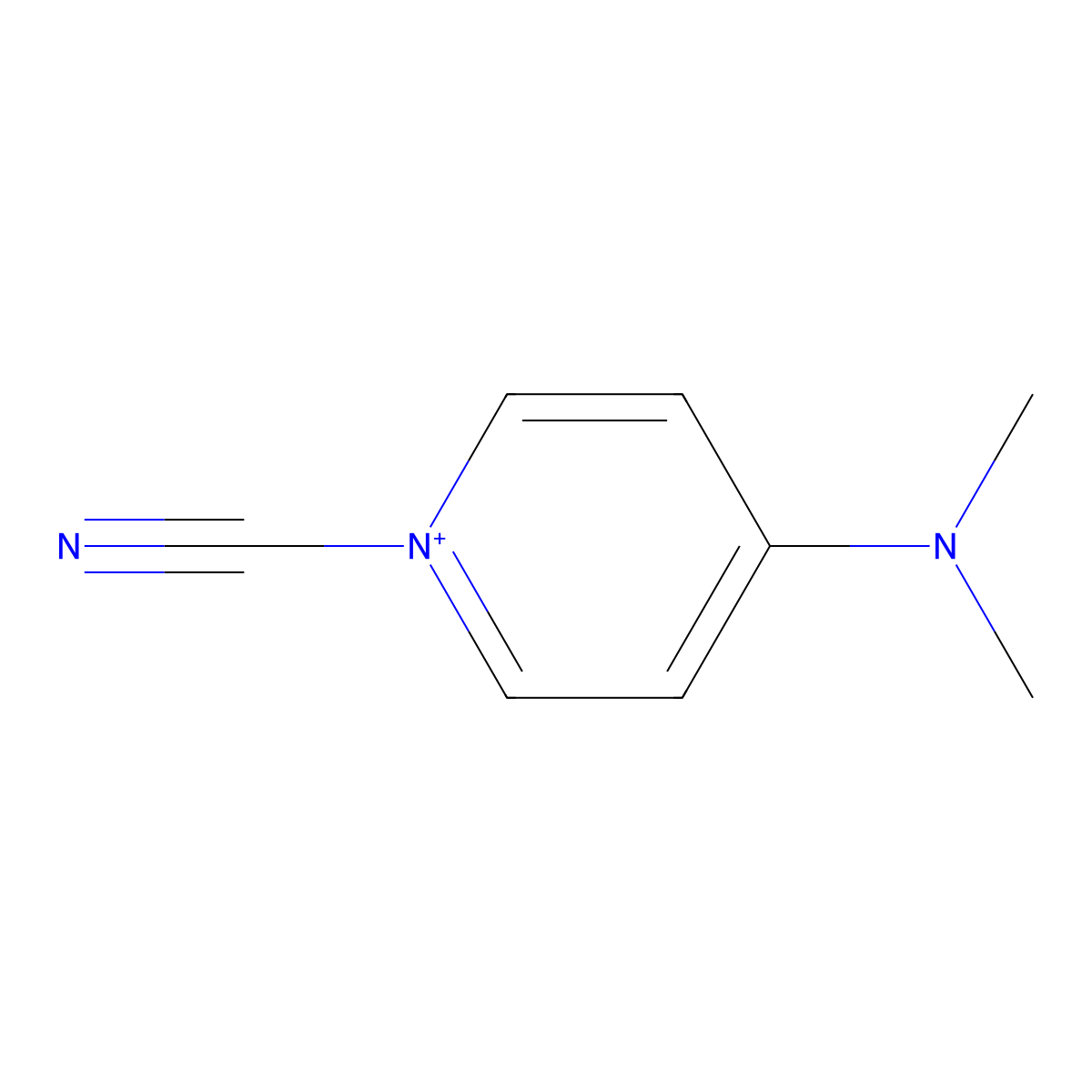 1-Cyano-4-dimethylaminopyridinium molecular structure, CAS 59016-55-6