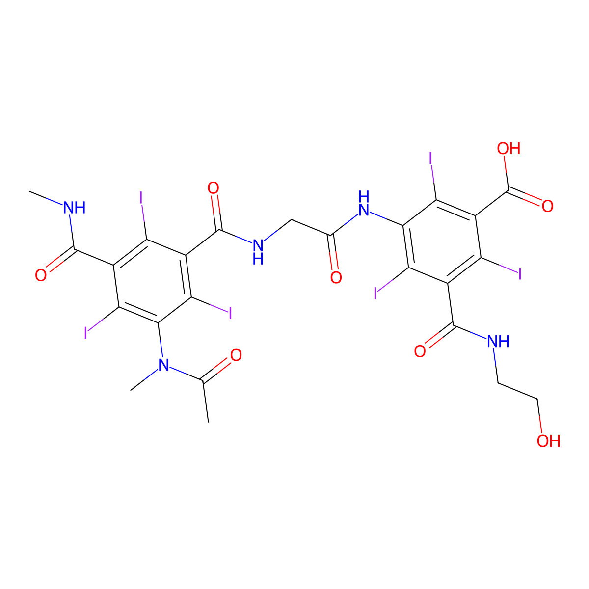 Ioxaglic Acid molecular structure, CAS 59017-64-0