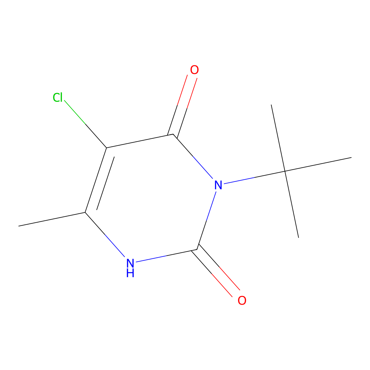 Terbacil molecular structure, CAS 5902-51-2