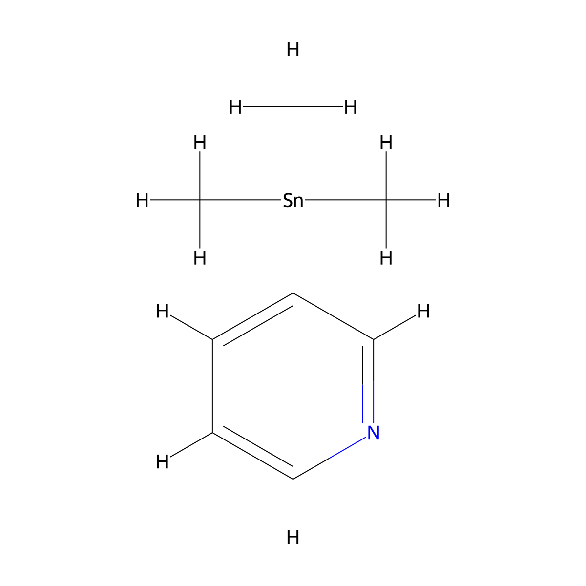 3-(Trimethylstannyl)pyridine molecular structure, CAS 59020-09-6