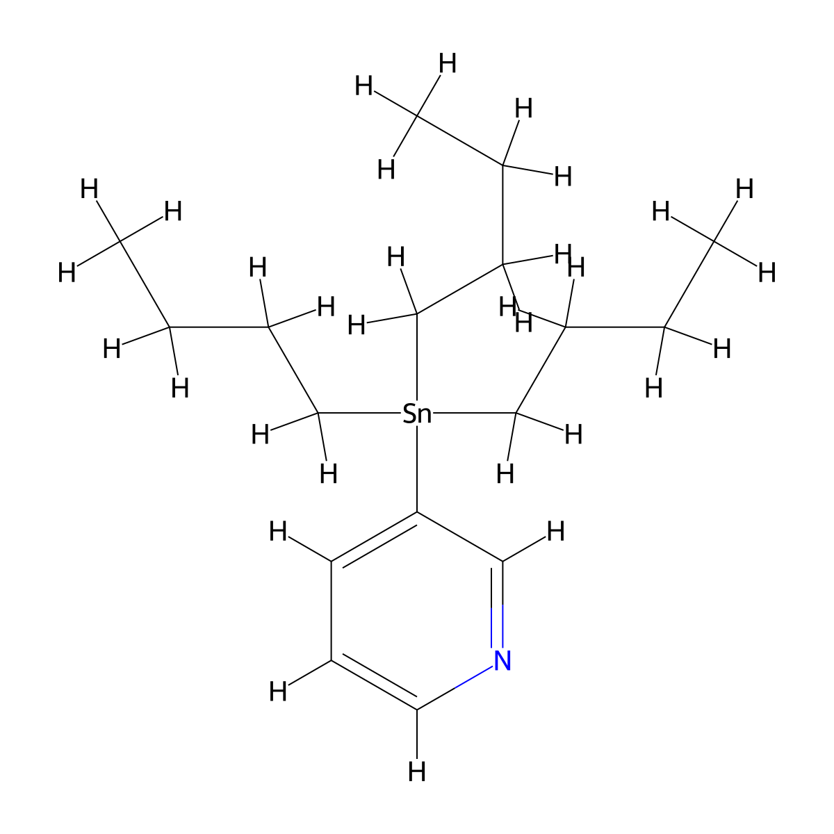 3-(Tributylstannyl)pyridine molecular structure, CAS 59020-10-9