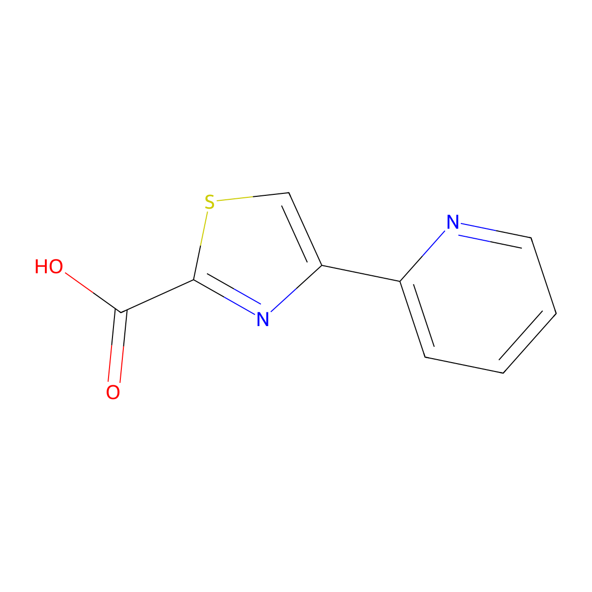 4-(Pyridin-2-yl)thiazole-2-carboxylic acid molecular structure, CAS 59020-45-0
