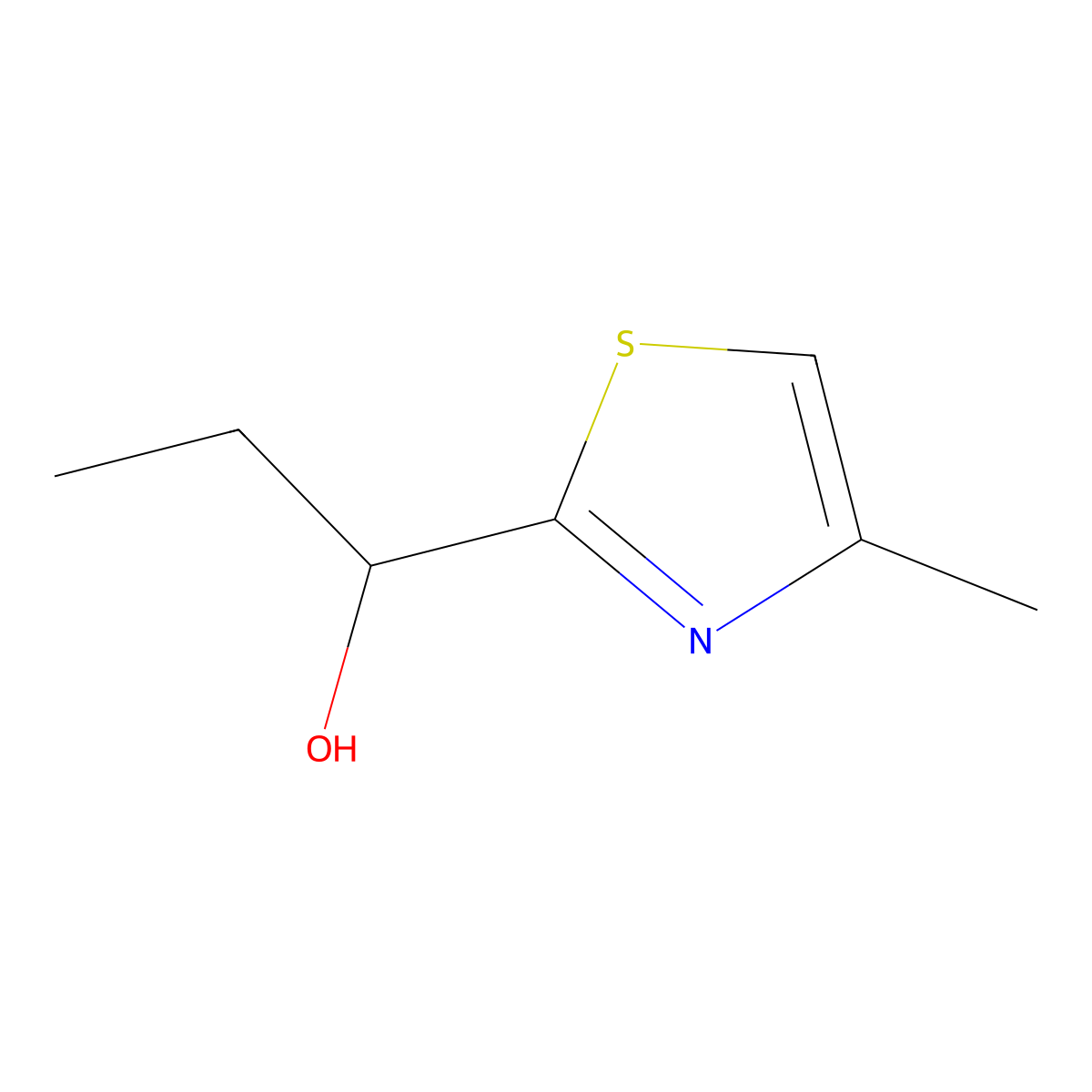 1-(4-Methyl-1,3-thiazol-2-yl)propan-1-ol molecular structure, CAS 59020-77-8