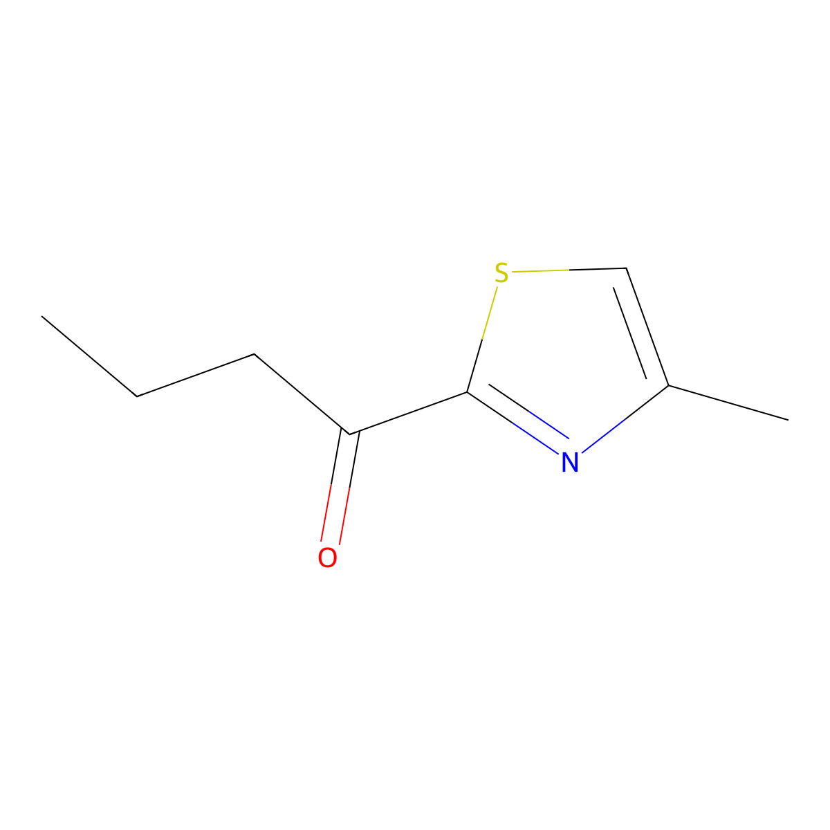 1-(4-Methyl-1,3-thiazol-2-yl)butan-1-one molecular structure, CAS 59020-80-3