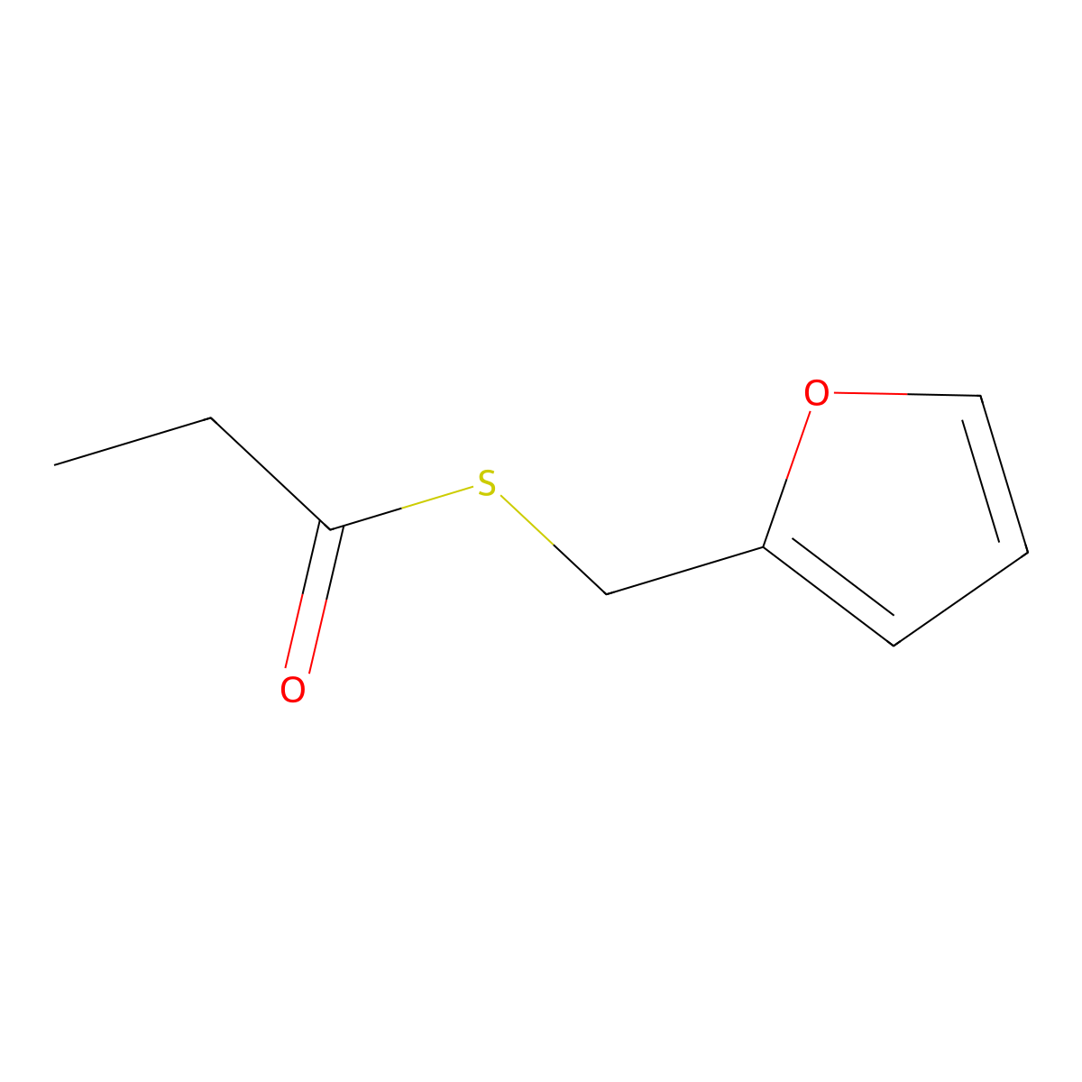 Furfuryl thiopropionate molecular structure, CAS 59020-85-8