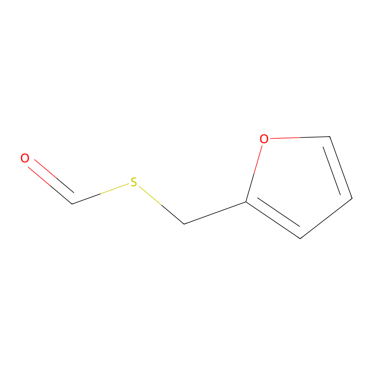 Furfuryl mercaptan formate molecular structure, CAS 59020-90-5