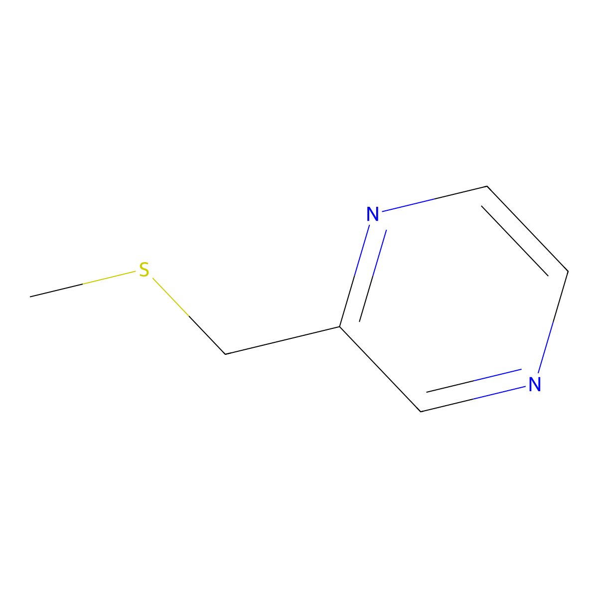 Pyrazine, 2-[(methylthio)methyl]- molecular structure, CAS 59021-03-3