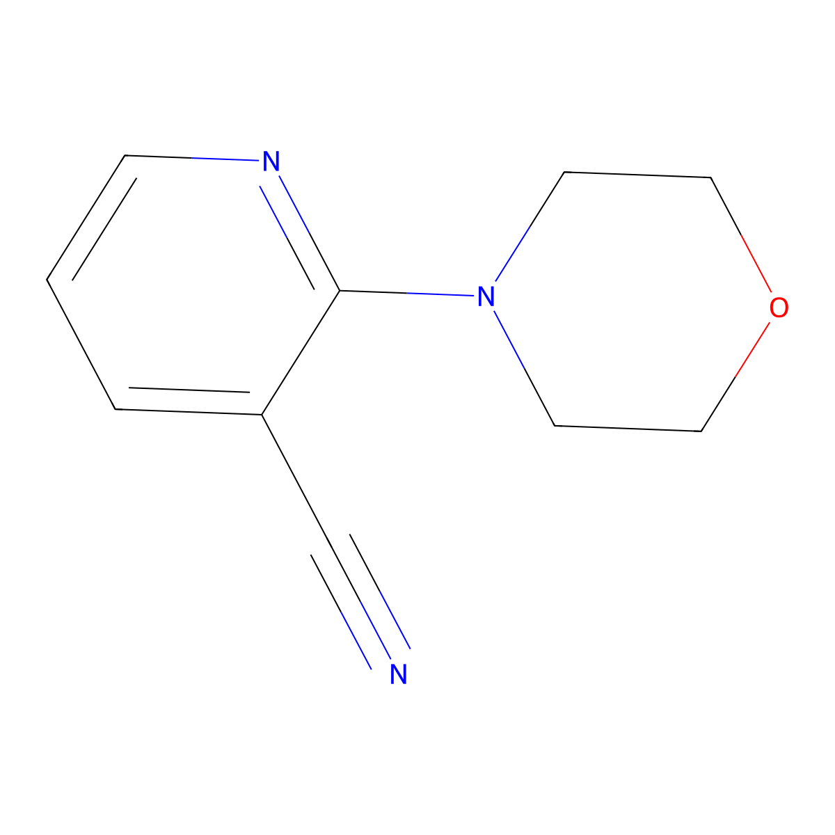 2-(Morpholin-4-yl)pyridine-3-carbonitrile molecular structure, CAS 59025-37-5