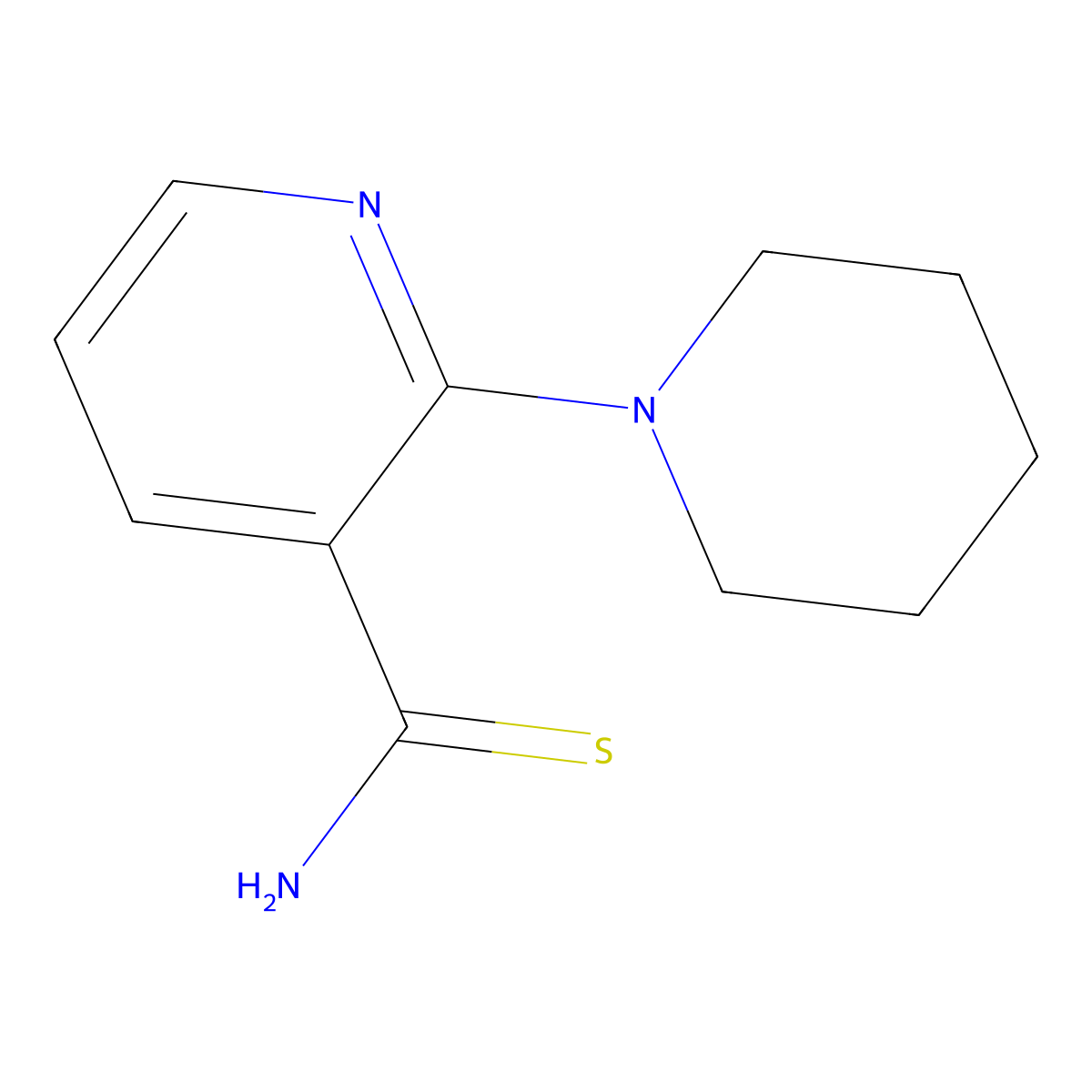 2-(Piperidin-1-YL)pyridine-3-carbothioamide molecular structure, CAS 59025-40-0