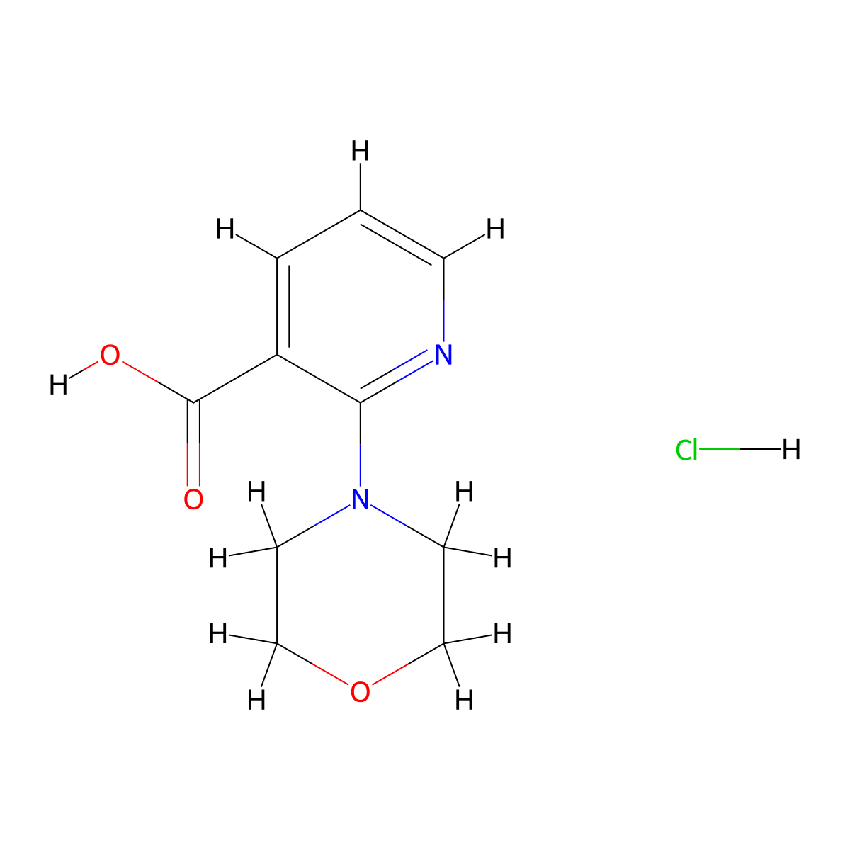 2-Morpholinonicotinic acid hydrochloride molecular structure, CAS 59025-45-5