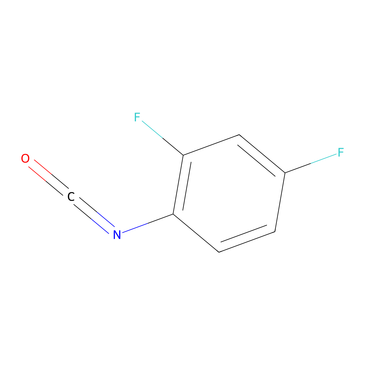 2,4-Difluorophenyl isocyanate molecular structure, CAS 59025-55-7
