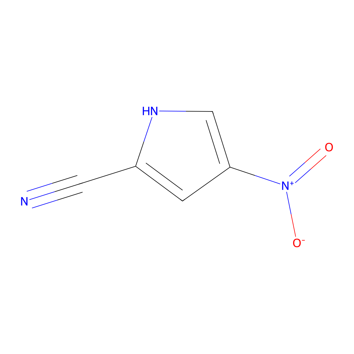 4-Nitro-1H-pyrrole-2-carbonitrile molecular structure, CAS 59027-78-0