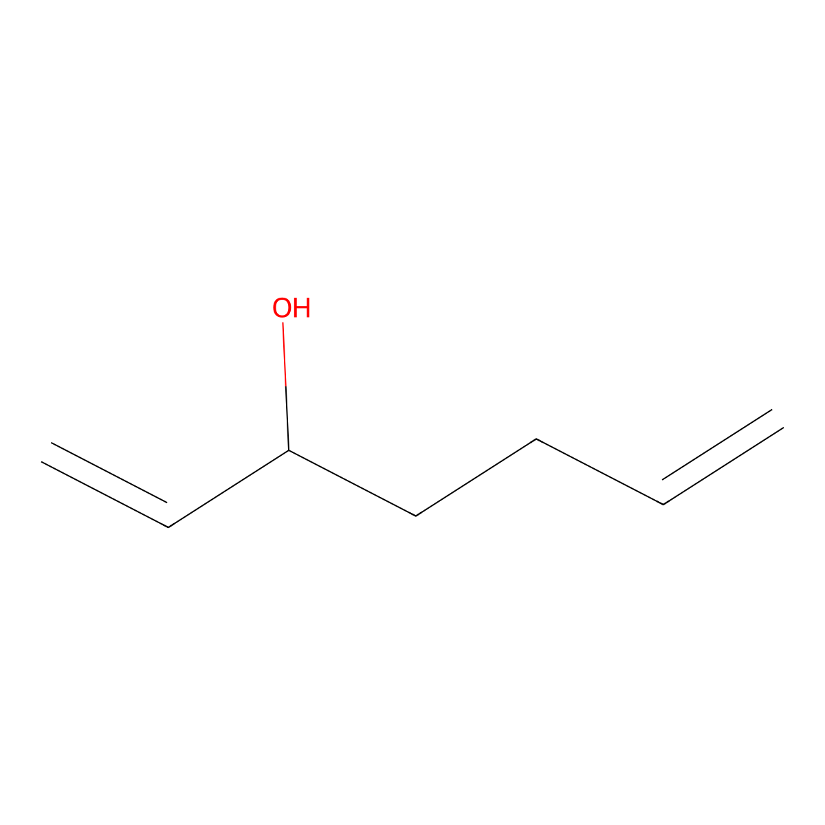 Hepta-1,6-dien-3-ol molecular structure, CAS 5903-39-9