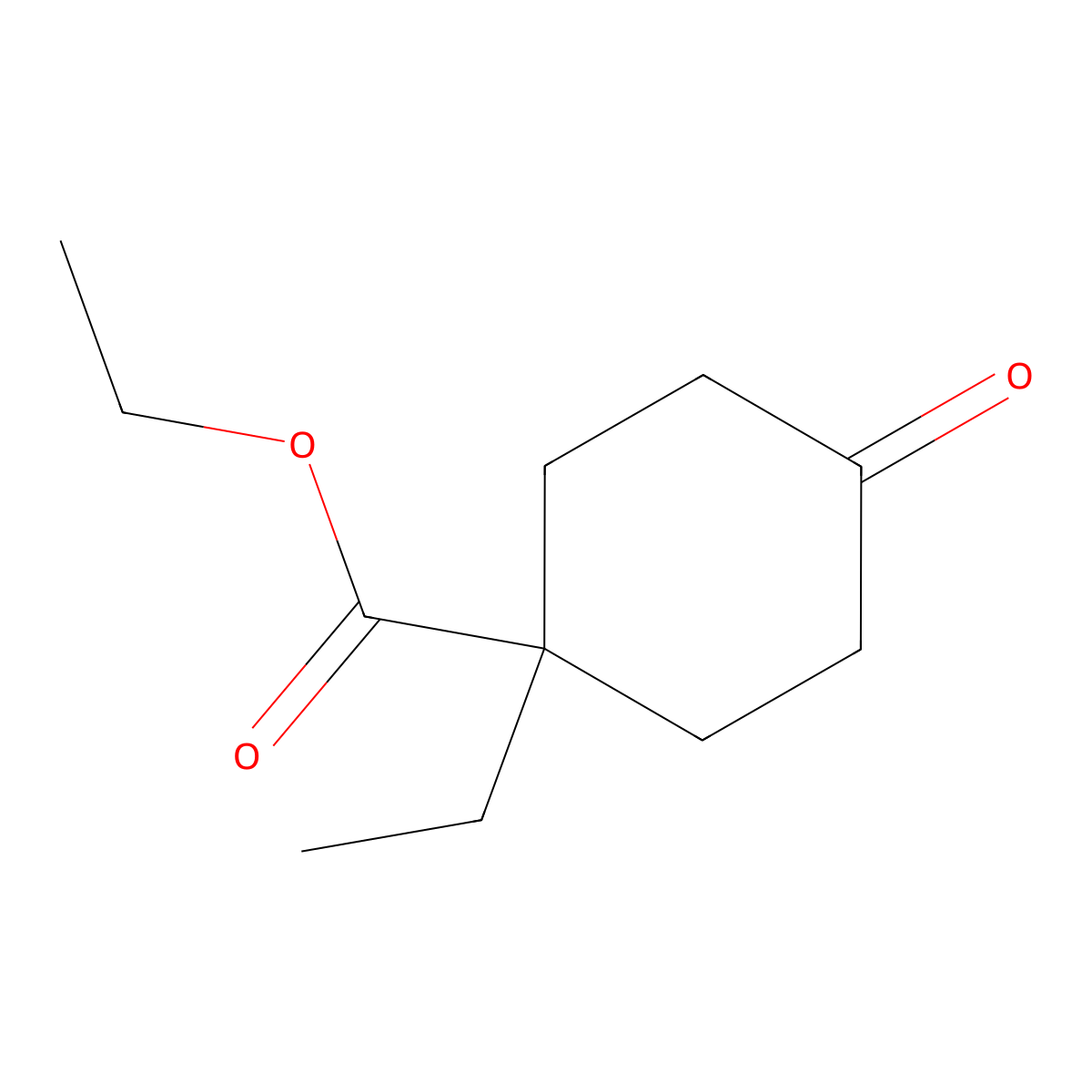Ethyl 1-ethyl-4-oxocyclohexanecarboxylate molecular structure, CAS 59032-71-2