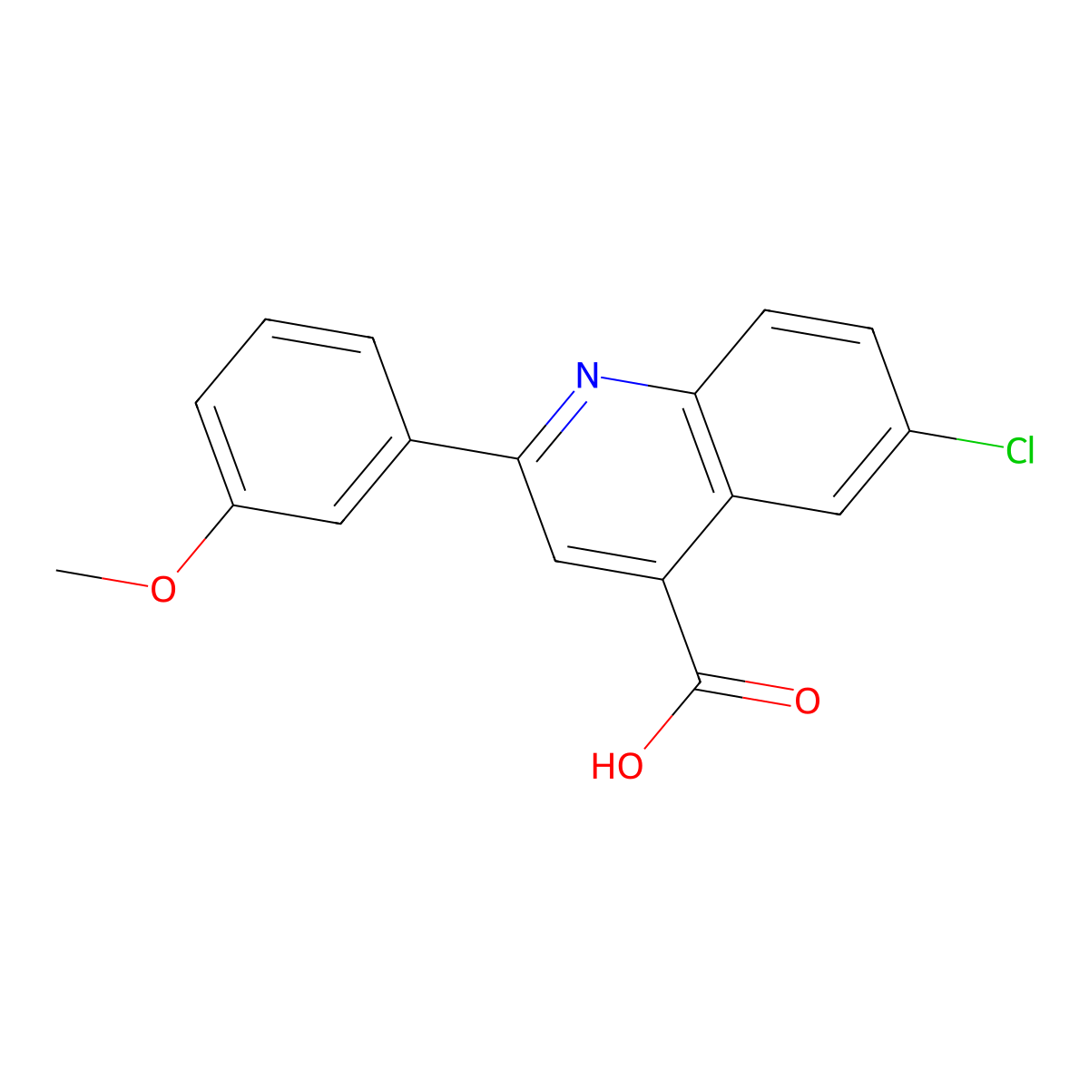 6-Chloro-2-(3-methoxyphenyl)quinoline-4-carboxylic acid molecular structure, CAS 590350-42-8