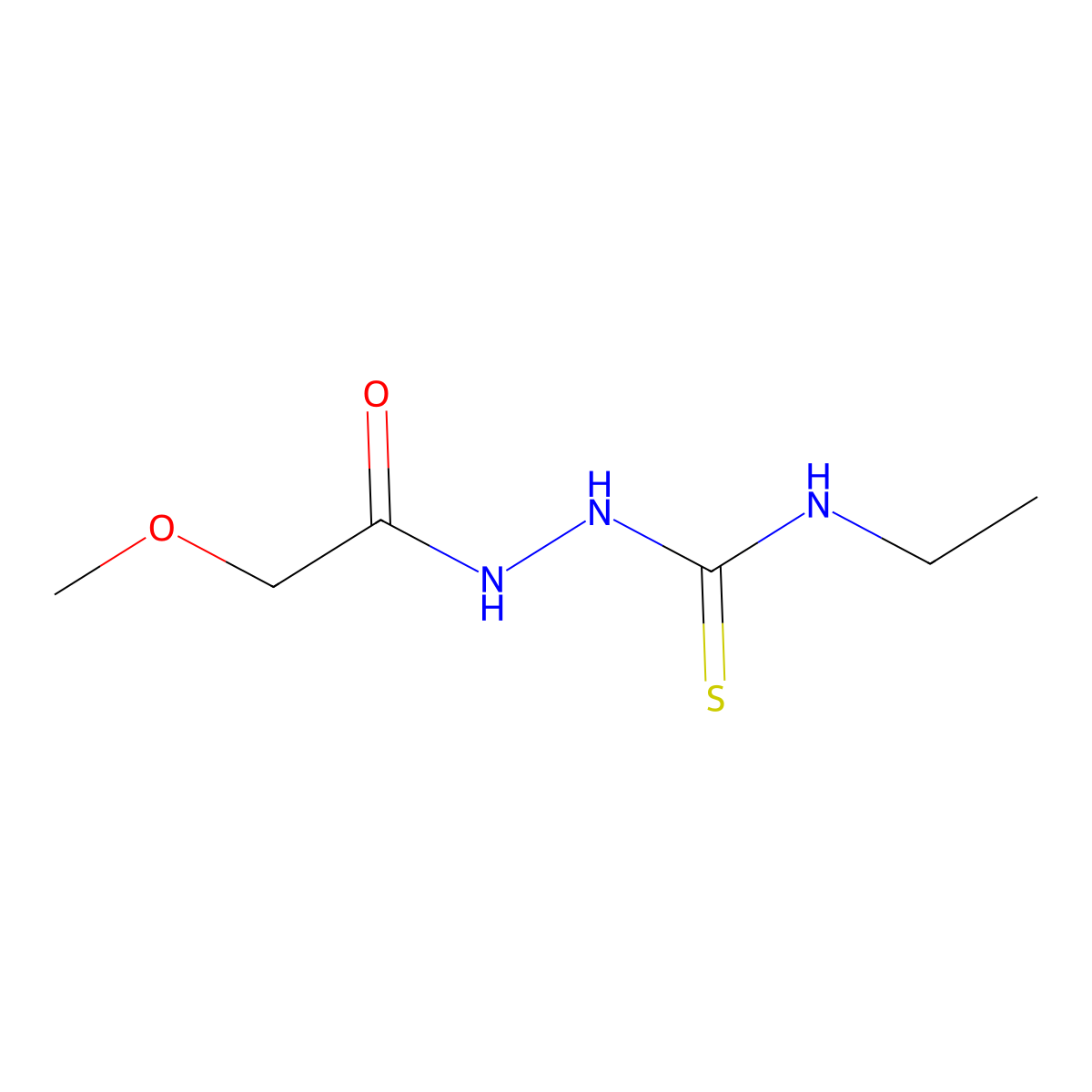 N-ethyl-2-(methoxyacetyl)hydrazinecarbothioamide molecular structure, CAS 590351-22-7