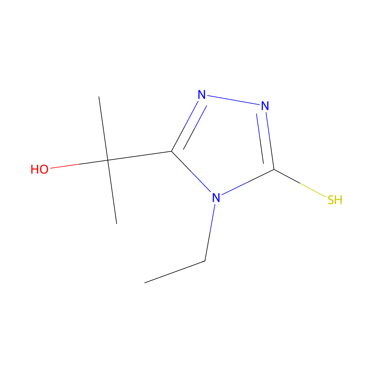 4-Ethyl-5-(2-hydroxypropan-2-yl)-2,4-dihydro-3H-1,2,4-triazole-3-thione molecular structure, CAS 590352-15-1