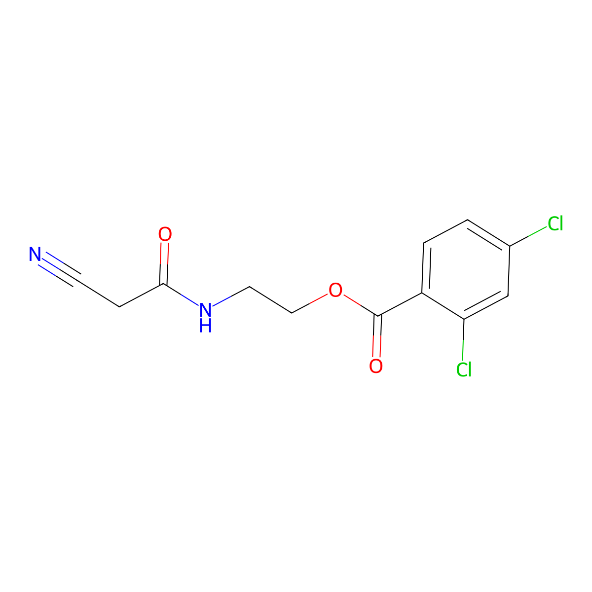 2-[(2-Cyanoacetyl)amino]ethyl 2,4-dichlorobenzoate molecular structure, CAS 590352-43-5