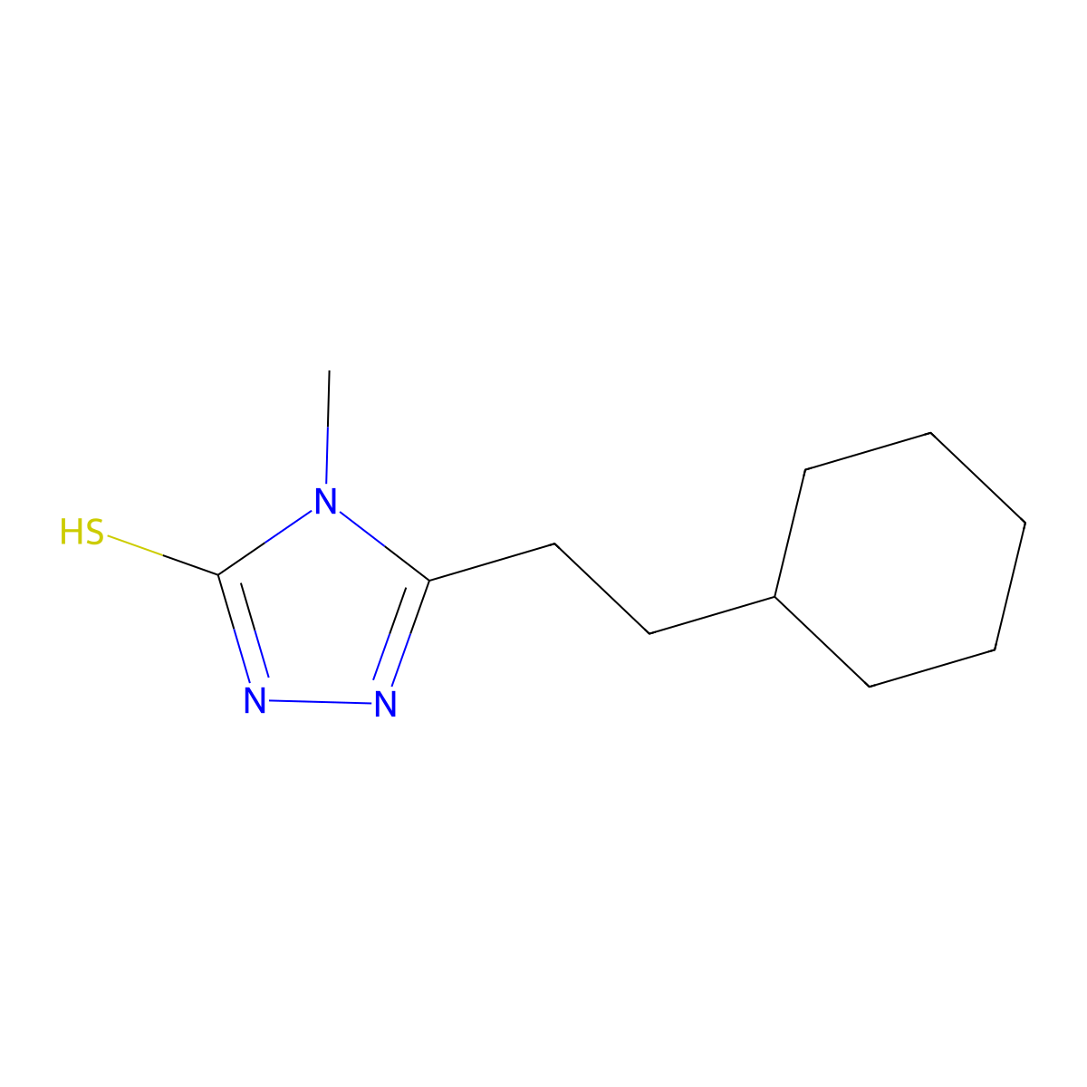 5-(2-cyclohexylethyl)-4-methyl-4H-1,2,4-triazole-3-thiol molecular structure, CAS 590353-09-6