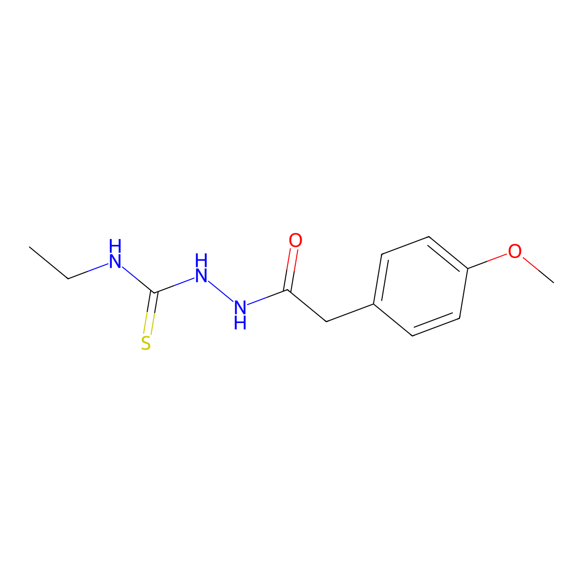 1-Ethyl-3-[[2-(4-methoxyphenyl)acetyl]amino]thiourea molecular structure, CAS 590354-45-3