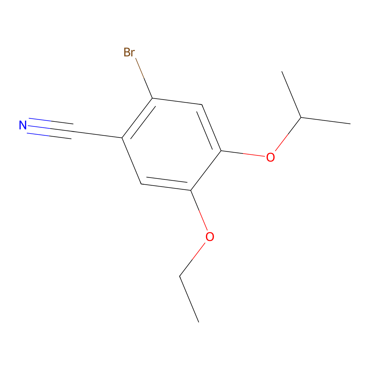 2-Bromo-5-ethoxy-4-isopropoxybenzonitrile molecular structure, CAS 590355-61-6