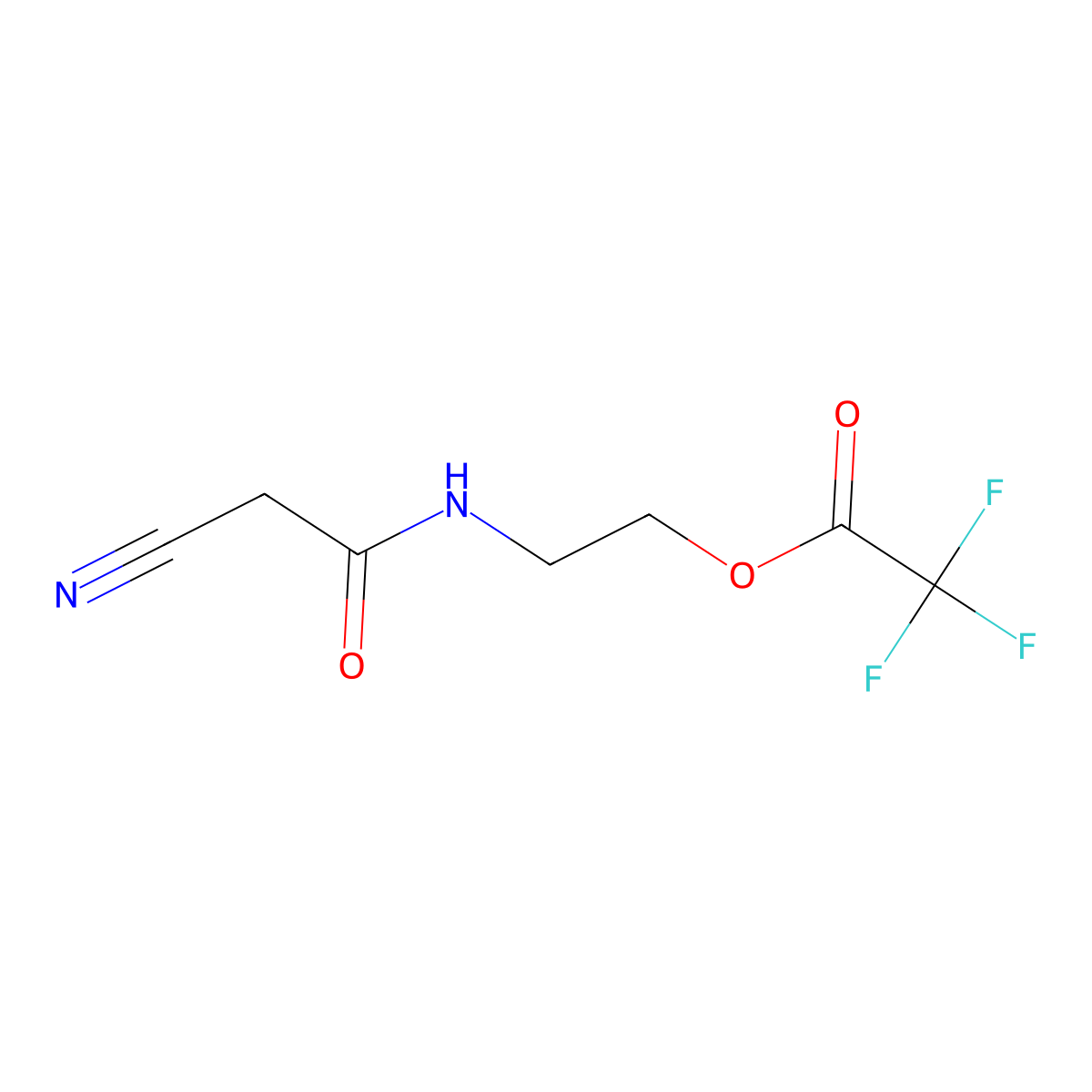 2-[(2-Cyanoacetyl)amino]ethyl 2,2,2-trifluoroacetate molecular structure, CAS 590355-65-0