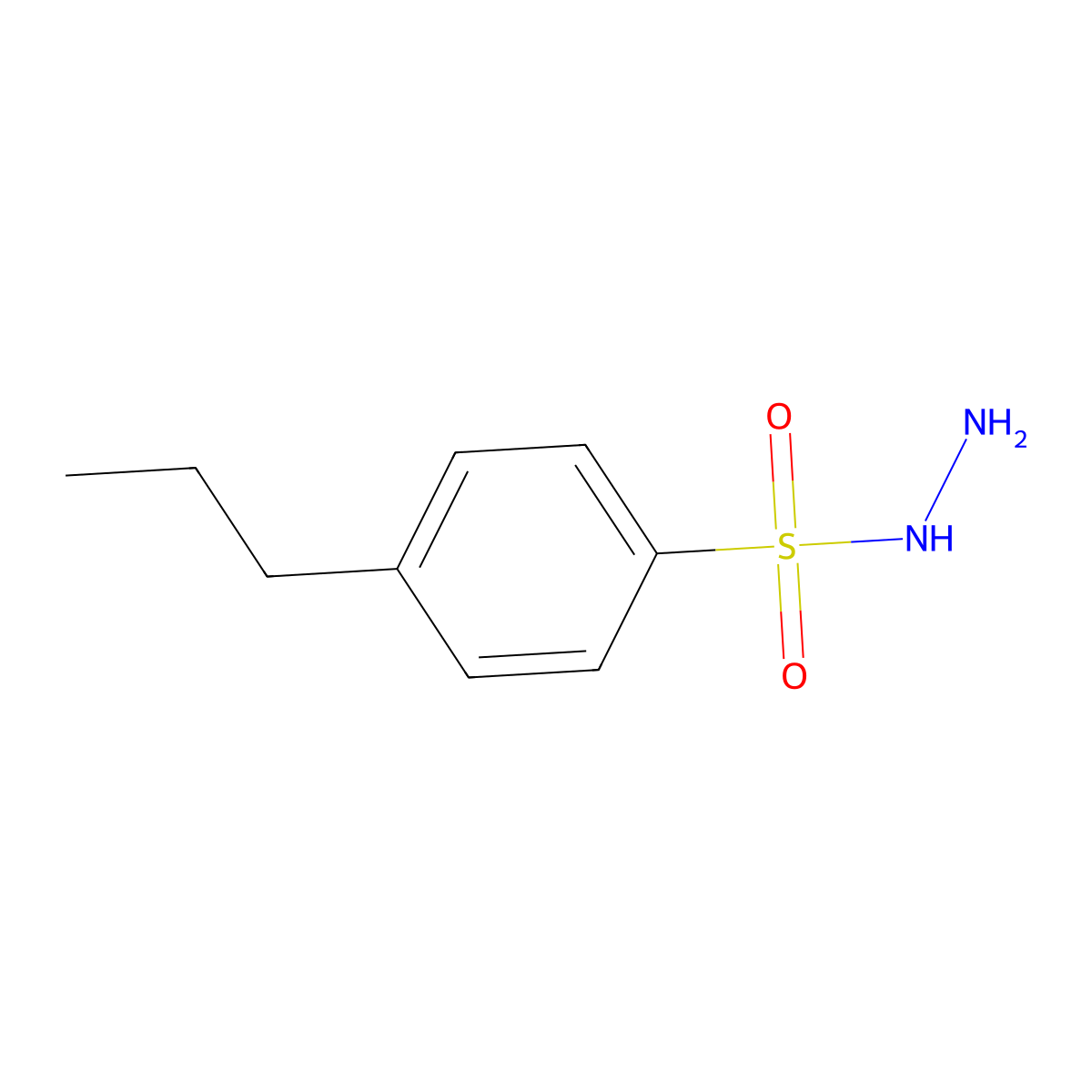 4-Propylbenzenesulfonohydrazide molecular structure, CAS 590356-69-7