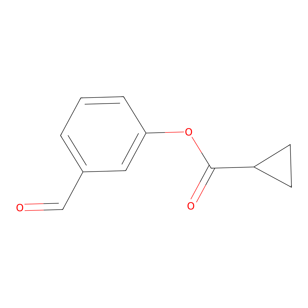 3-Formylphenyl cyclopropanecarboxylate molecular structure, CAS 590357-04-3
