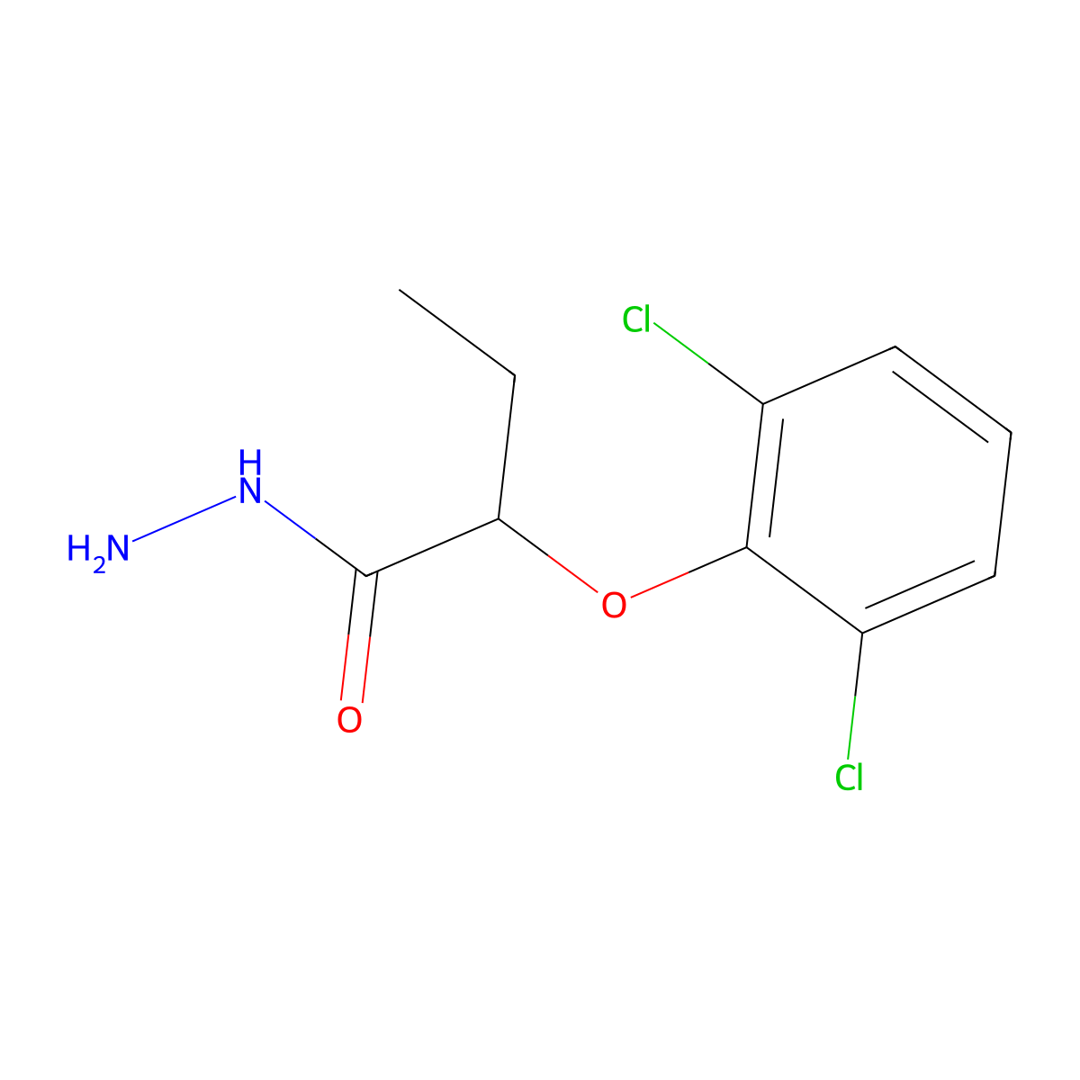 2-(2,6-Dichlorophenoxy)butanehydrazide molecular structure, CAS 590357-05-4