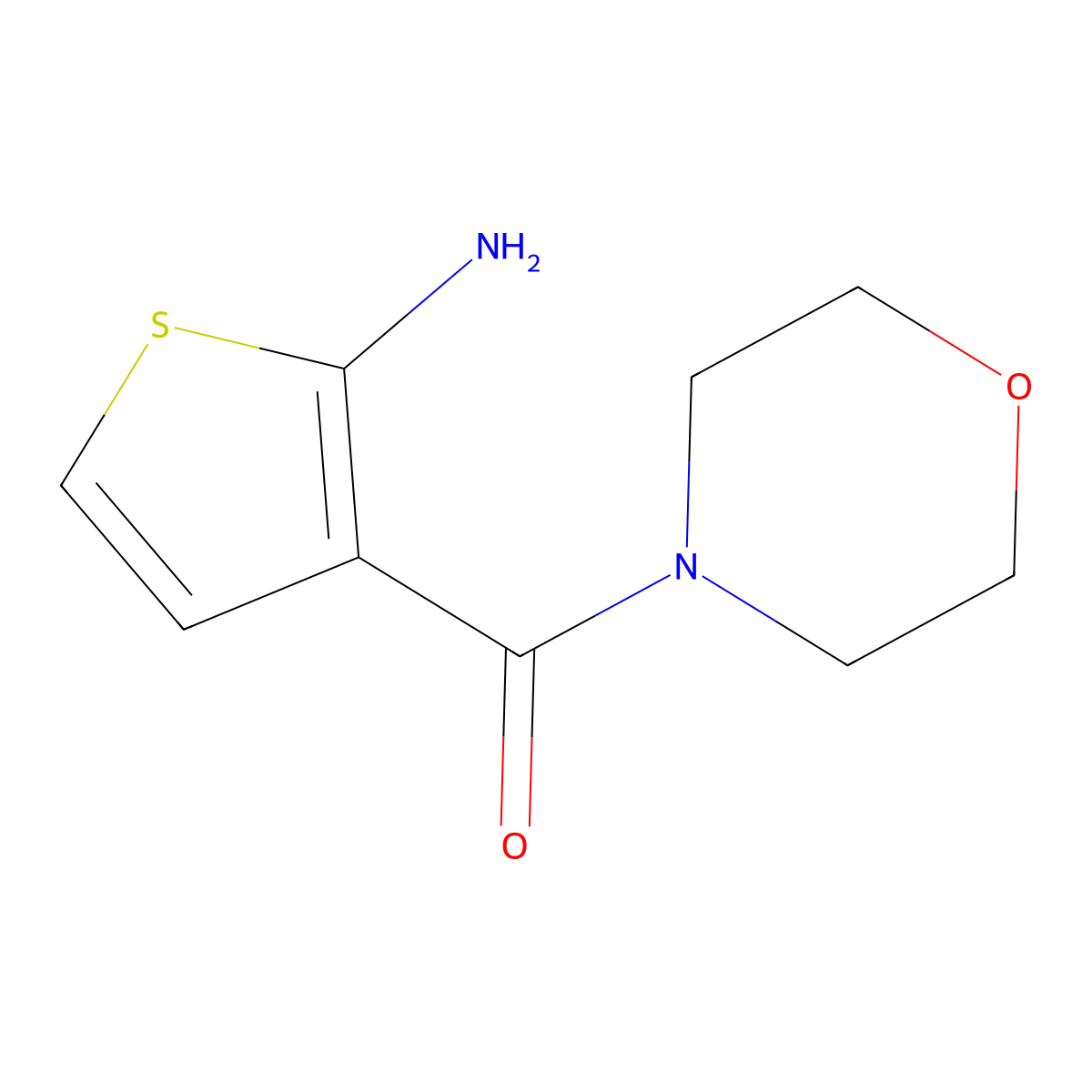 3-(Morpholin-4-ylcarbonyl)thien-2-ylamine molecular structure, CAS 590357-48-5