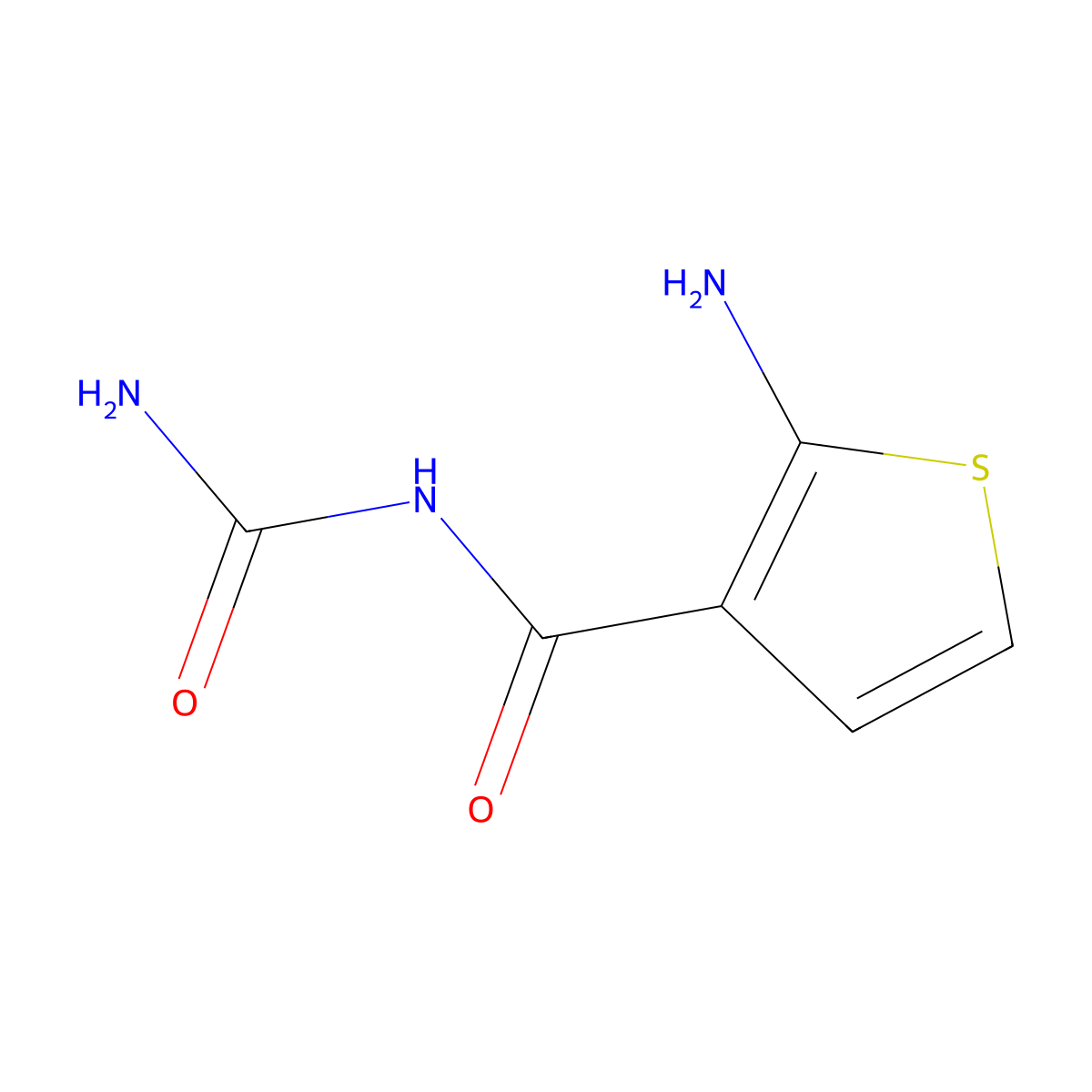 2-amino-N-(aminocarbonyl)thiophene-3-carboxamide molecular structure, CAS 590358-27-3