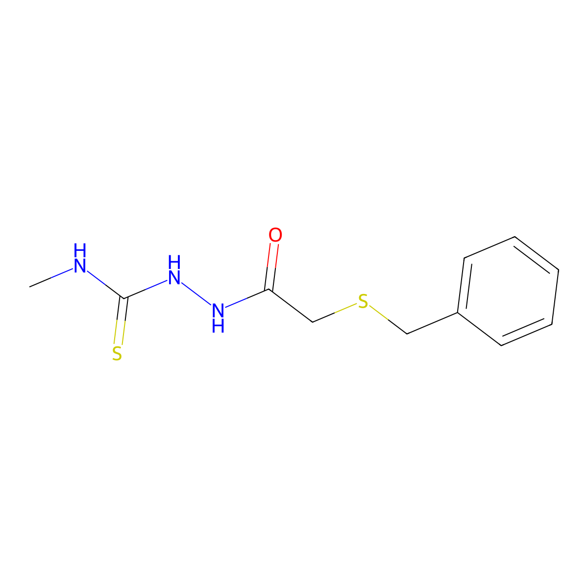 1-[(2-Benzylsulfanylacetyl)amino]-3-methylthiourea molecular structure, CAS 590358-79-5
