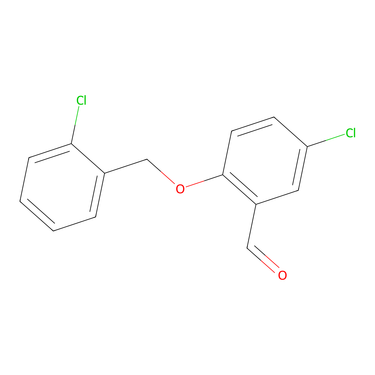 5-Chloro-2-[(2-chlorobenzyl)oxy]benzaldehyde molecular structure, CAS 590359-98-1