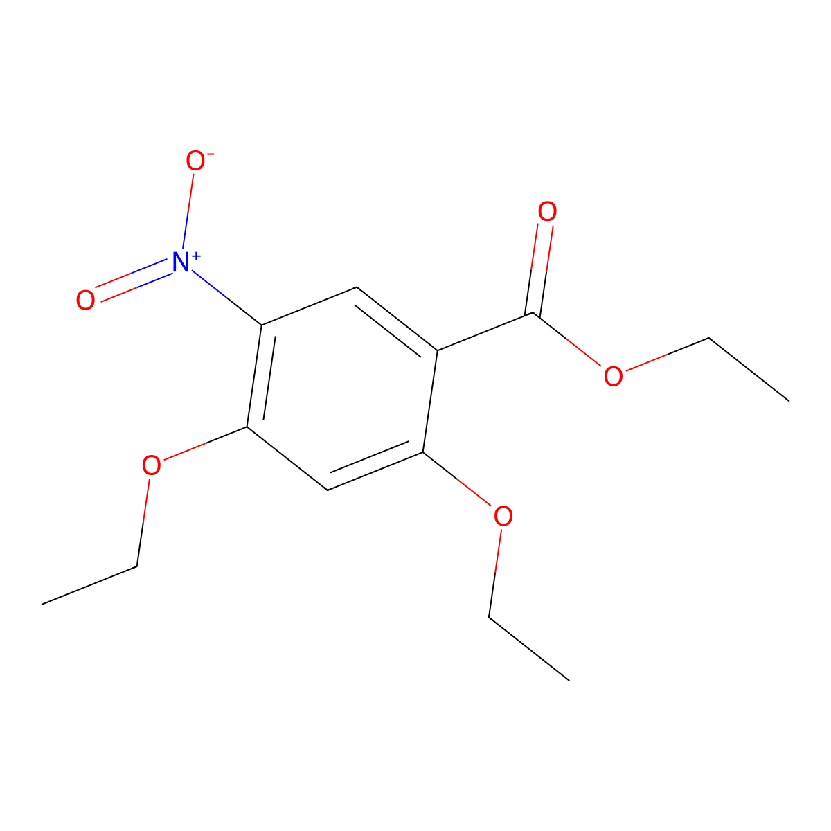 Ethyl 2,4-diethoxy-5-nitrobenzoate molecular structure, CAS 59036-73-6