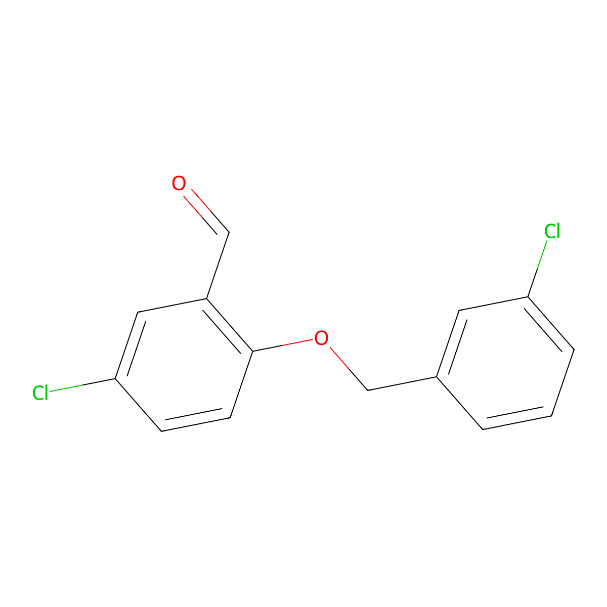 5-Chloro-2-[(3-chlorobenzyl)oxy]benzaldehyde molecular structure, CAS 590360-20-6