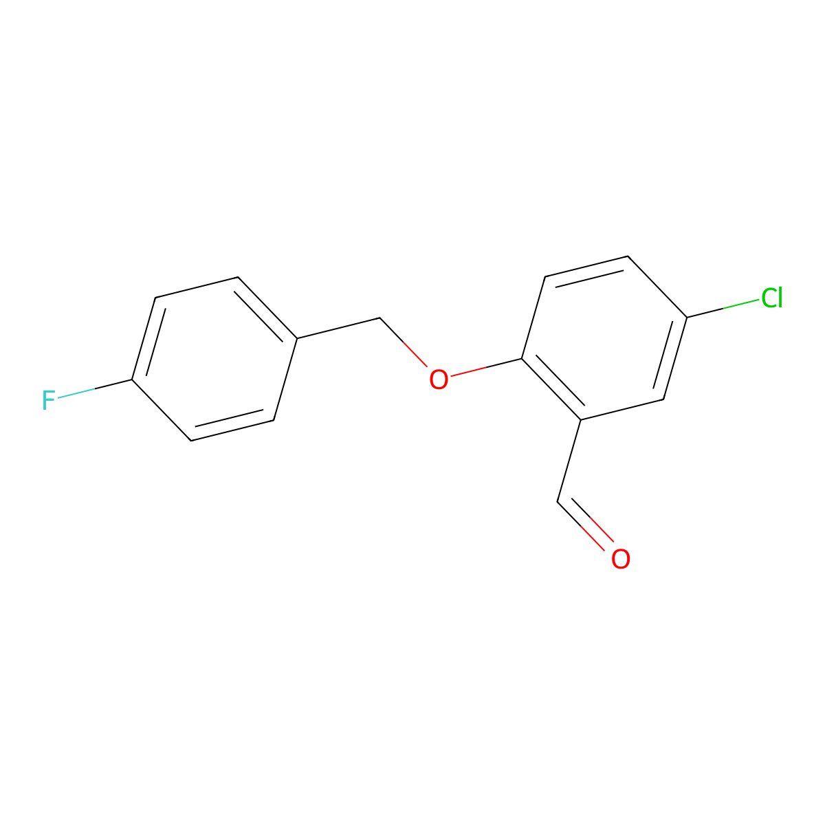 5-Chloro-2-[(4-fluorobenzyl)oxy]benzaldehyde molecular structure, CAS 590360-22-8