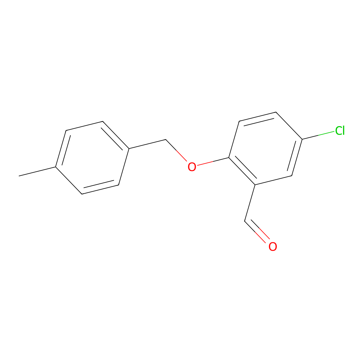5-Chloro-2-((4-methylphenyl)methoxy)benzaldehyde molecular structure, CAS 590360-23-9