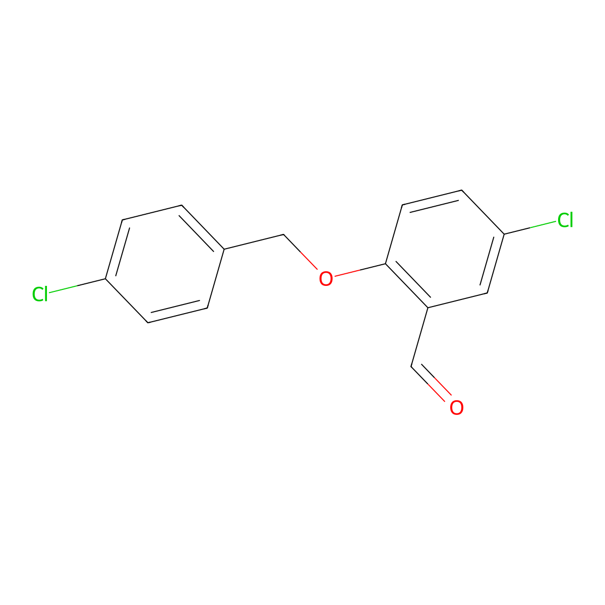 5-Chloro-2-[(4-chlorobenzyl)oxy]benzaldehyde molecular structure, CAS 590360-27-3