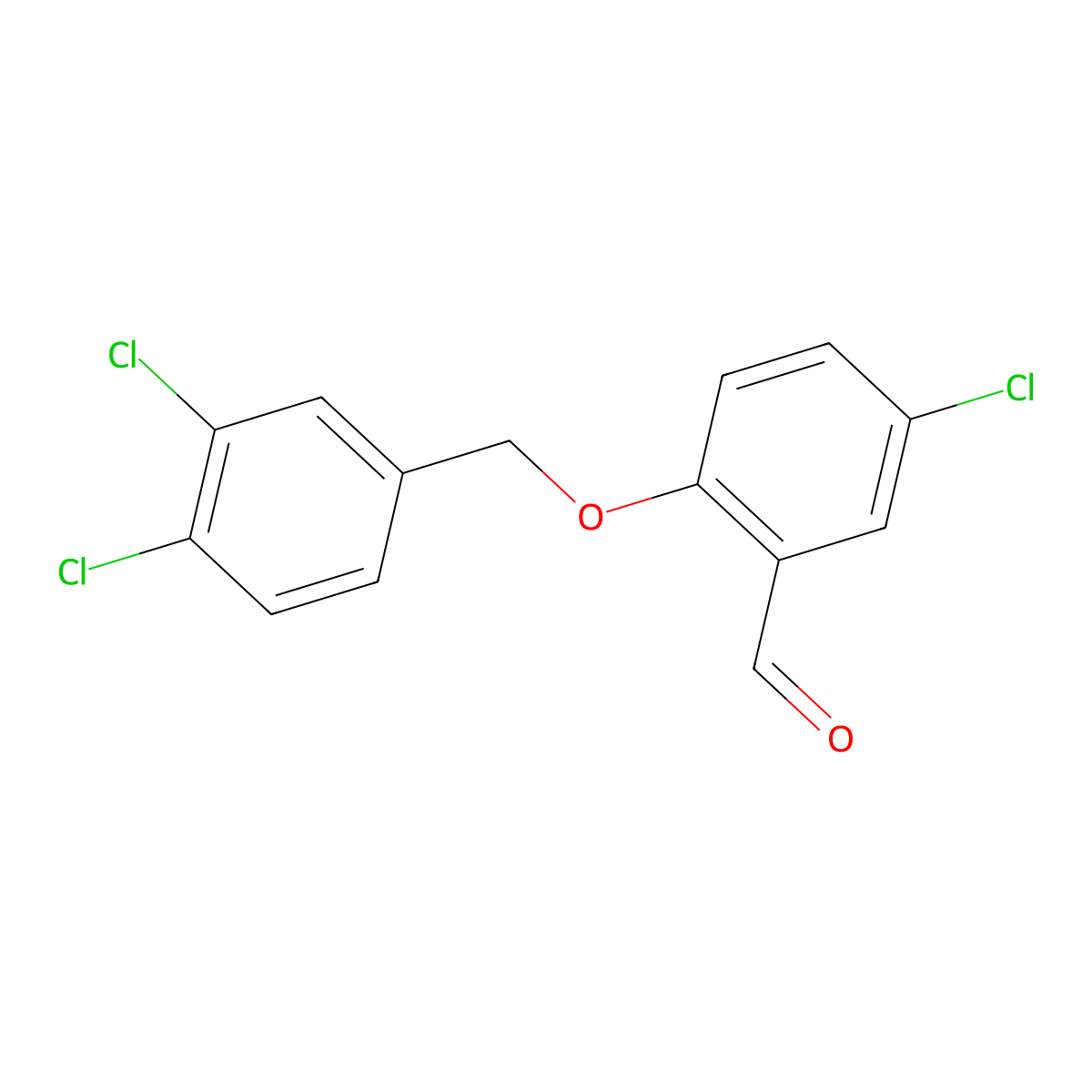 5-Chloro-2-[(3,4-dichlorobenzyl)oxy]benzaldehyde molecular structure, CAS 590360-28-4