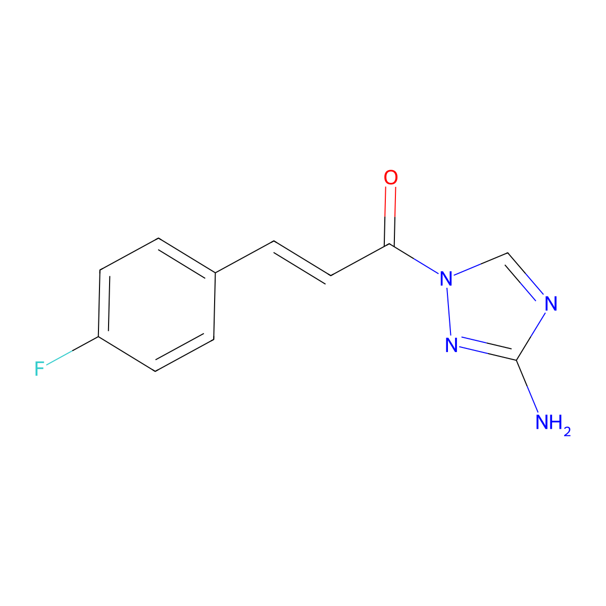 1-(3-Amino-1H-1,2,4-triazol-1-yl)-3-(4-fluorophenyl)-2-propen-1-one molecular structure, CAS 590360-31-9