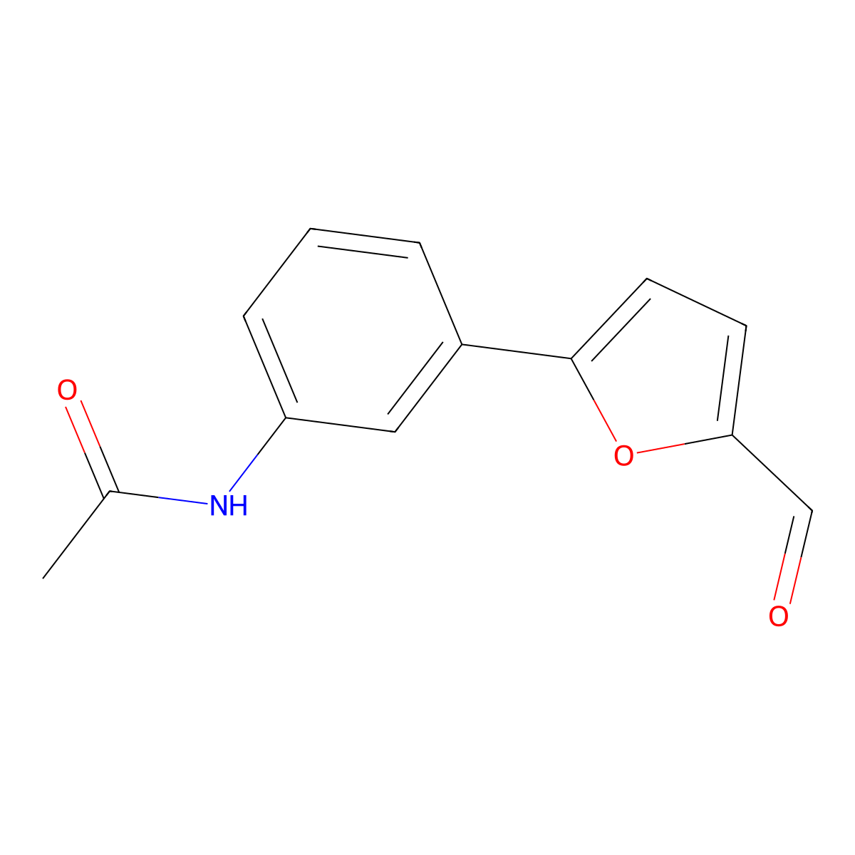 N-[3-(5-Formyl-2-furyl)phenyl]acetamide molecular structure, CAS 590363-47-6