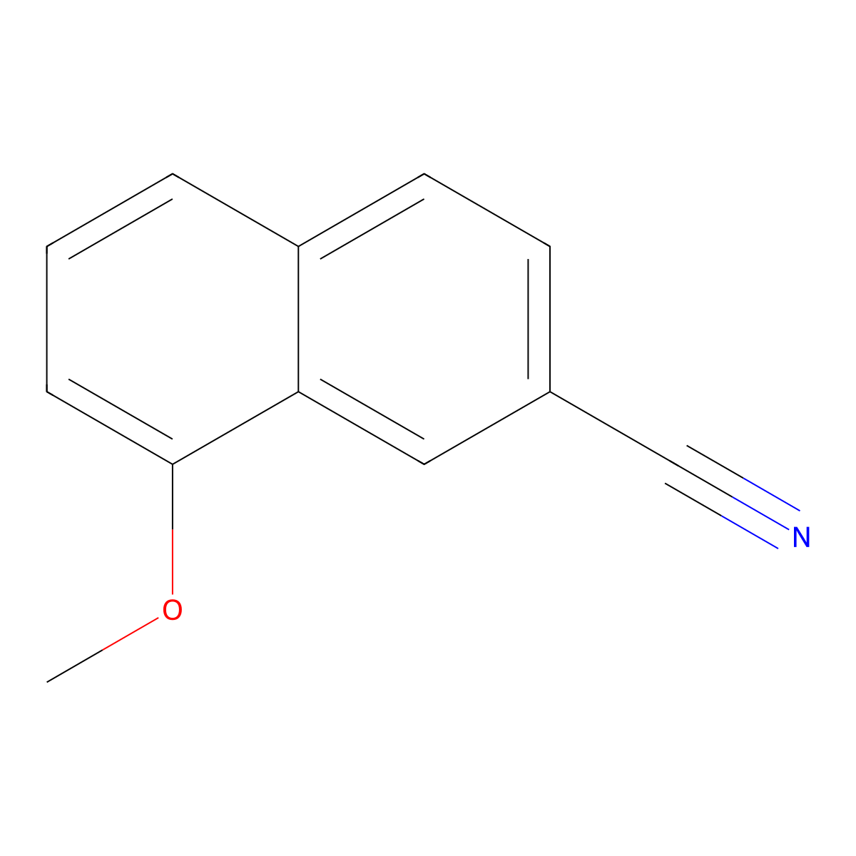 8-Methoxy-2-naphthonitrile molecular structure, CAS 590369-72-5