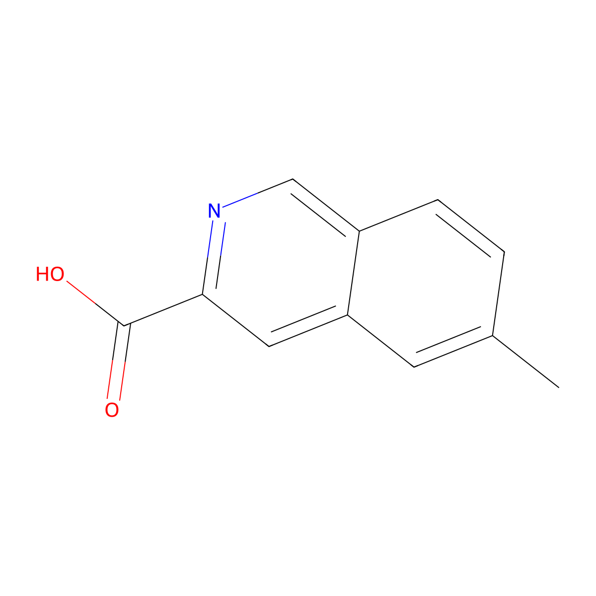 6-Methylisoquinoline-3-carboxylic acid molecular structure, CAS 590369-91-8