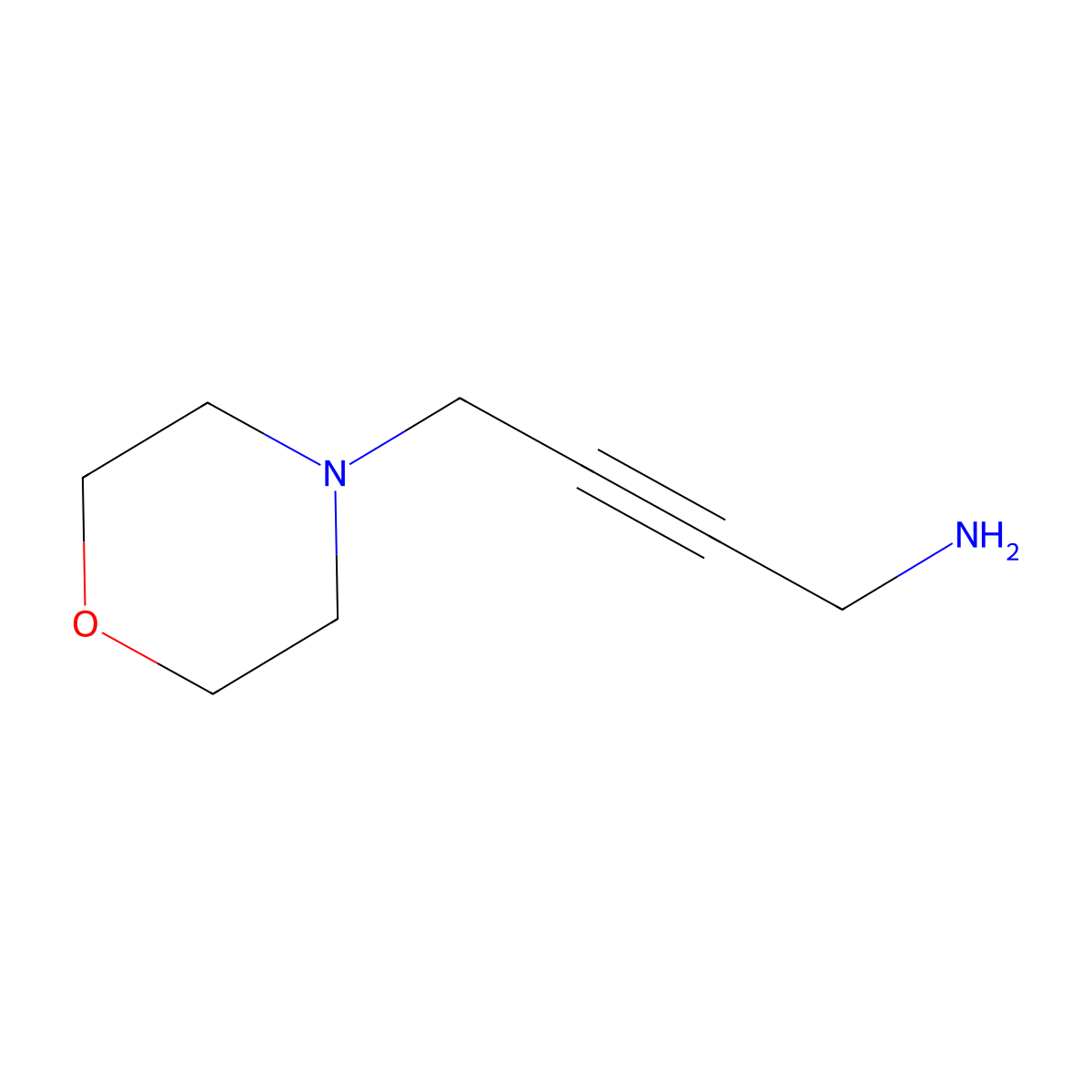 4-(Morpholin-4-yl)but-2-yn-1-amine molecular structure, CAS 59037-63-7