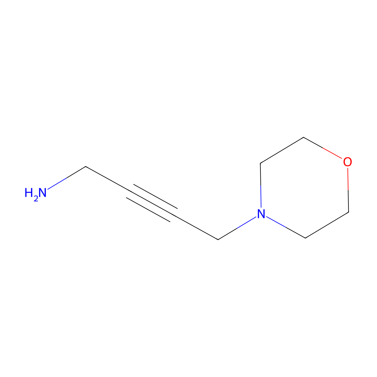 4-(Morpholin-4-yl)but-2-yn-1-amine molecular structure, CAS 59037-63-7