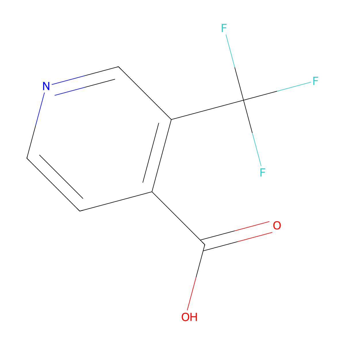 3-(Trifluoromethyl)isonicotinic acid molecular structure, CAS 590371-38-3