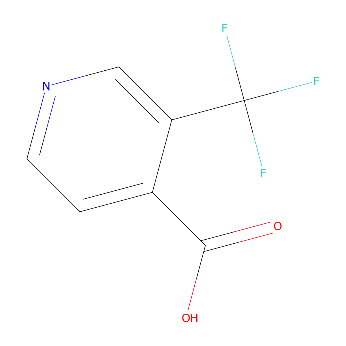 3-(Trifluoromethyl)isonicotinic acid molecular structure, CAS 590371-38-3