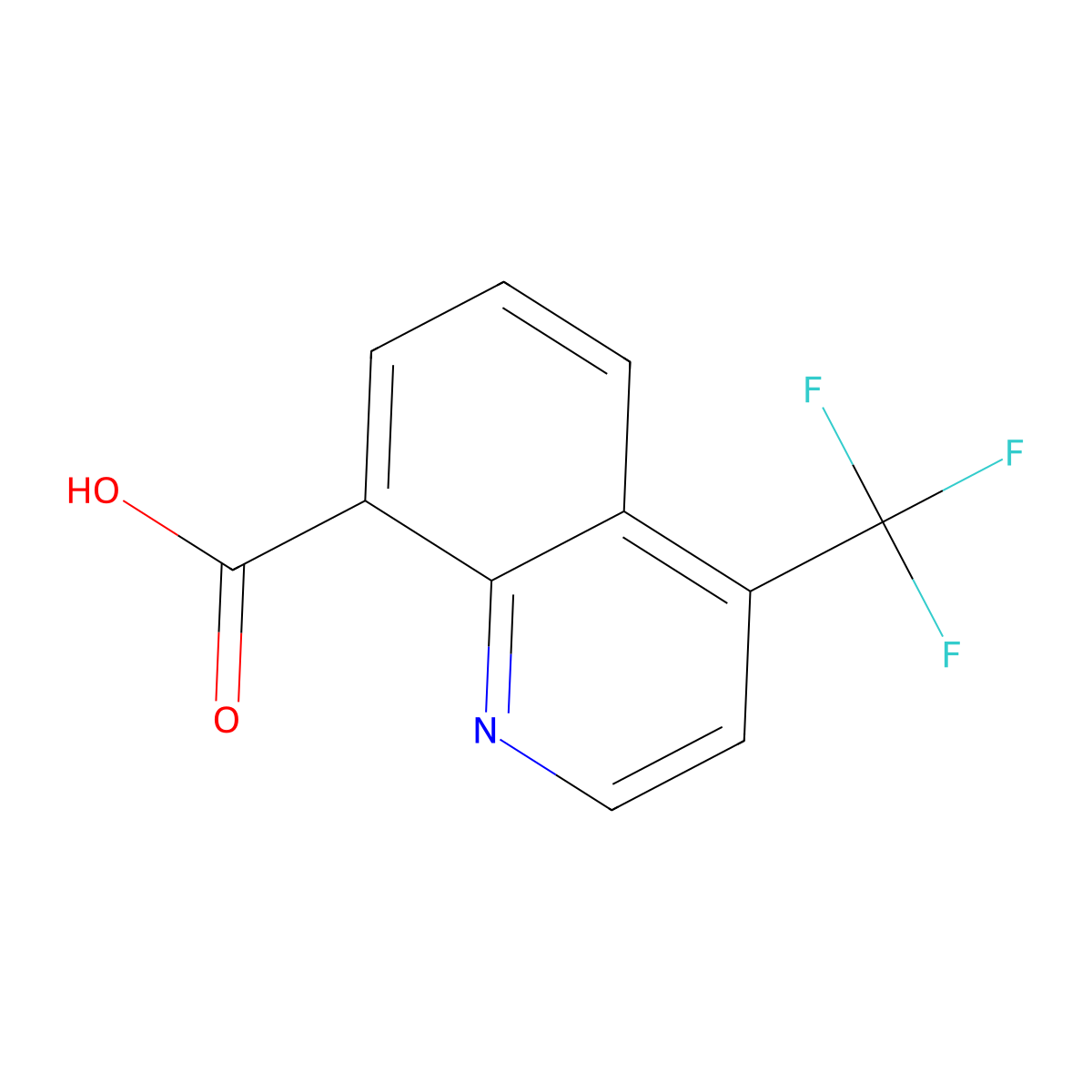 4-(Trifluoromethyl)quinoline-8-carboxylic acid molecular structure, CAS 590371-53-2