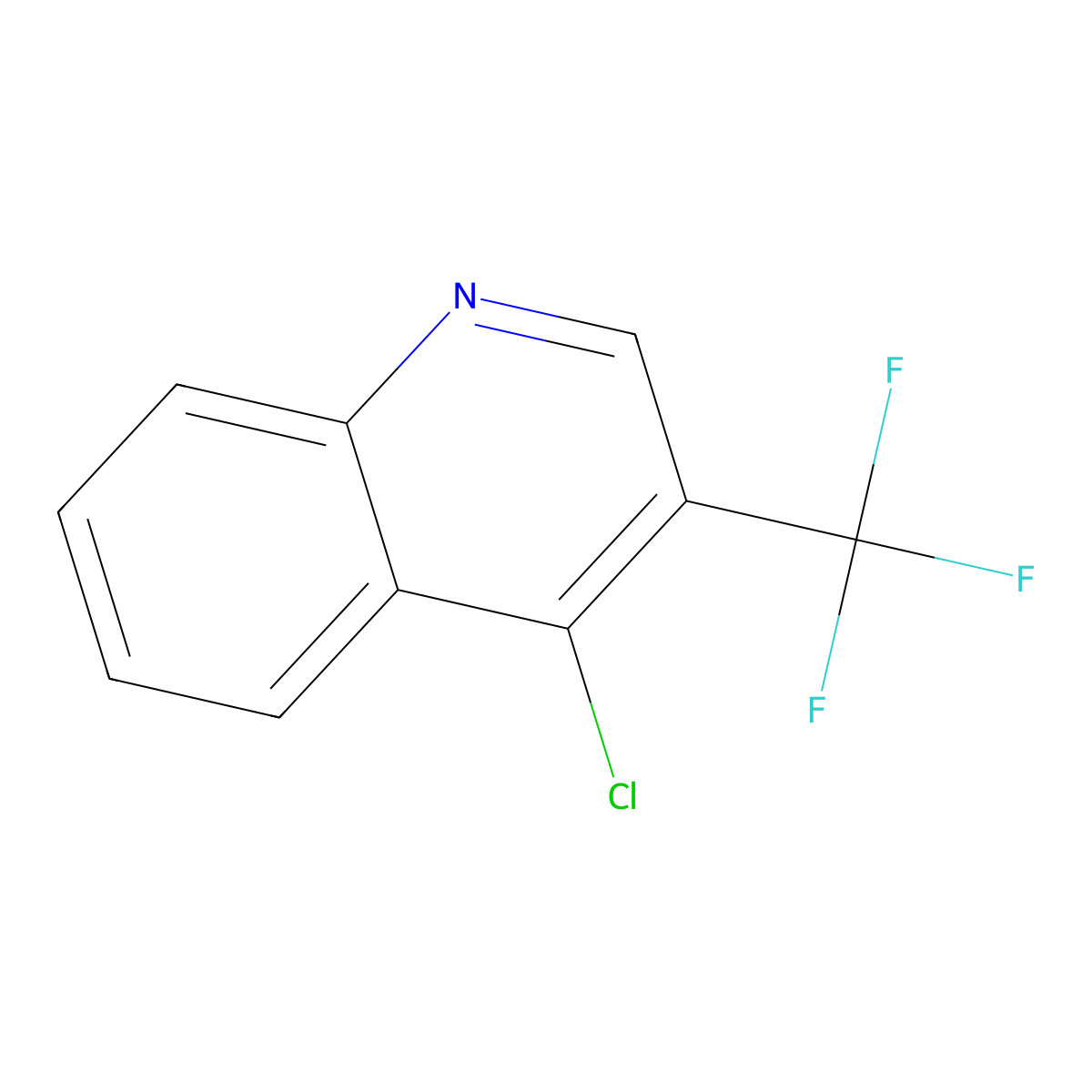 4-Chloro-3-(trifluoromethyl)quinoline molecular structure, CAS 590371-93-0